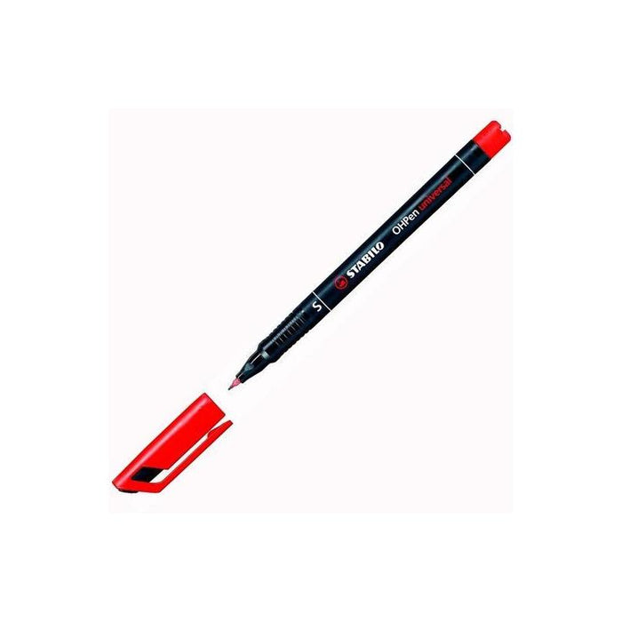 Pack De 10 Unidades Stabilo Rotulador Permanentes Ohpen Universal Punta Super Fina 0.4mm Rojo