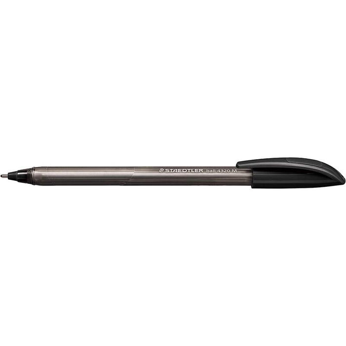 Pack De 10 Unidades Staedtler Ball 4320 M Boligrafo Punta De Bola 1mm - Escritura Suave - Cuerpo Triangular - Color Negro
