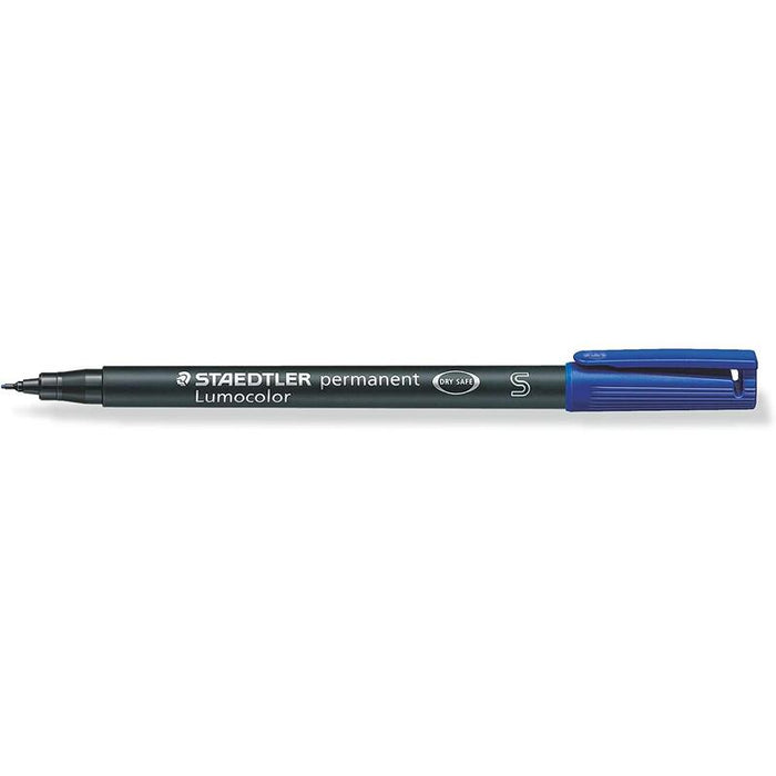 Pack De 10 Unidades Staedtler Lumocolor Permanent 313 Rotulador Permanente De Punta Fina - Trazo 0.4mm Aprox - Secado Rapido - Color Azul