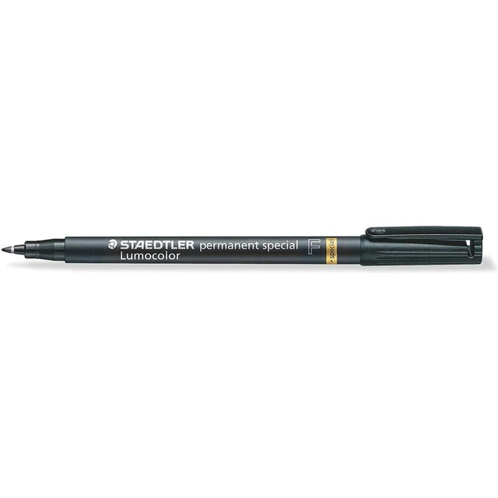 Pack De 10 Unidades Staedtler Lumocolor Permanent 319 Rotulador Permanente De Punta Fina - Trazo 0.6mm - Para Aplicaciones Especiales - Secado Rapido - Color Negro