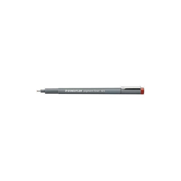 Pack De 10 Unidades Staedtler Pigment Liner 308 Rotulador Calibrado - Trazo 0.5mm - Secado Rapido - Color Rojo