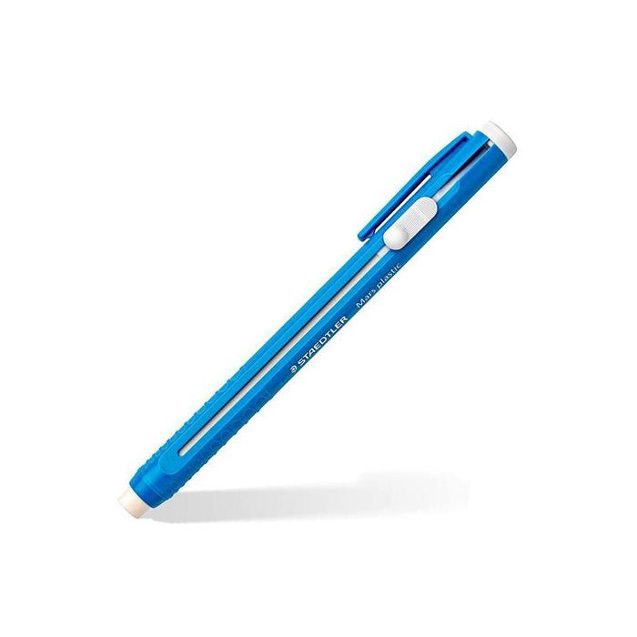 Pack De 10 Unidades Staedtler Portagomas Mars Plastic Con Clip + Goma De Recarga Azul