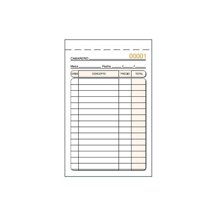 Pack De 10 Unidades Talonario Camareros Especial Bolsillo Duplicado Autocopia