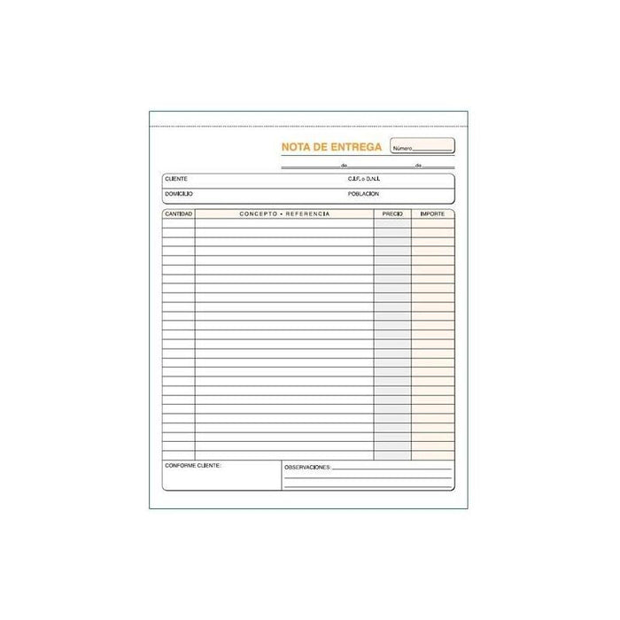 Pack De 10 Unidades Talonario Entregas Holandesa 21x26cm Duplicado Autocopia