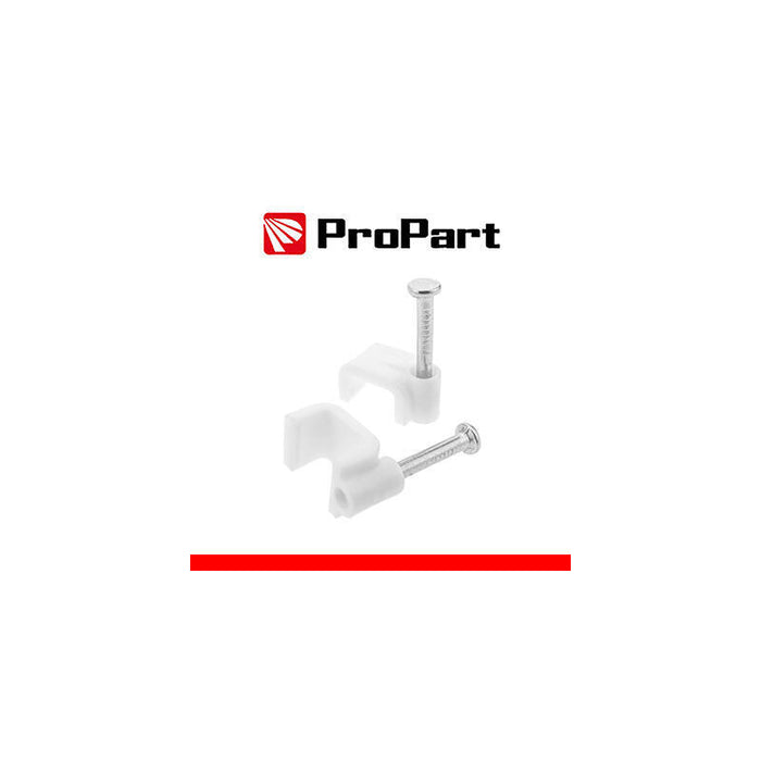 Pack De 100 Unidades Clavijas Con Abrazadera De Cable Redonda 5mm Blanco 100pcs