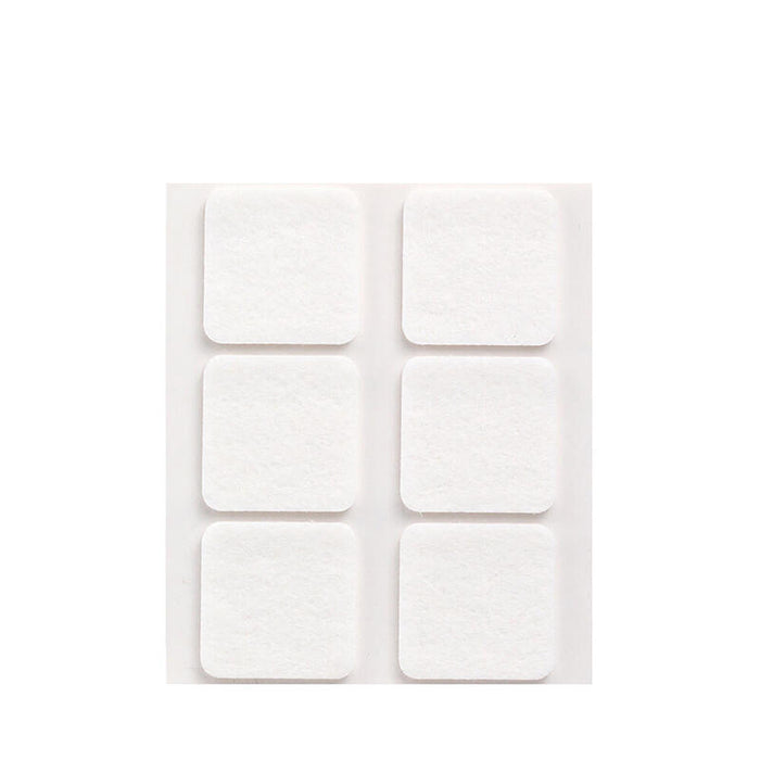 Pack De 11 Unidades - Pack 6 Fieltros Blanco Sinteticos Adhesivos 31x31mm Plasfix Inofix