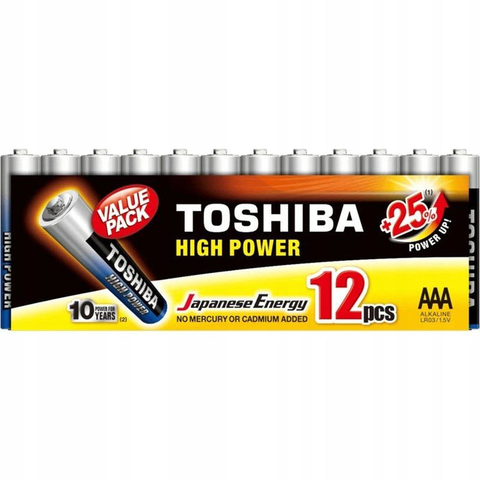 Pack De 12 Pilas Aaa Toshiba High Power Lr03 1.5v Alcalinas