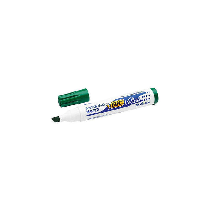 Pack De 12 Unidades Bic Velleda 1751 Ecolutions Marcadores Para Pizarra - Punta Biselada - Trazo Entre 3mm Y 5.5mm -