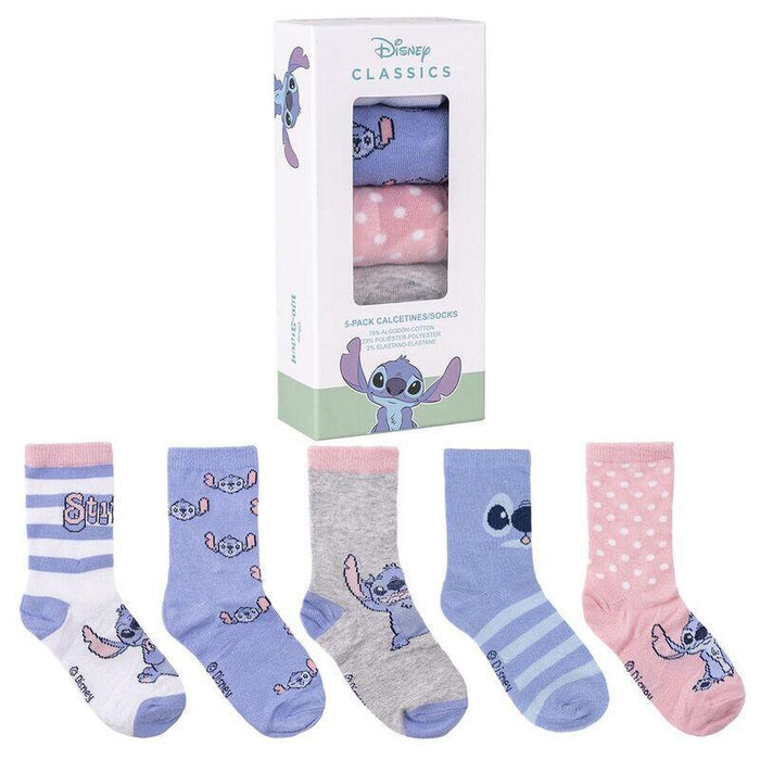 Pack De 12 Unidades - Blister 5 Calcetines Stitch Disney