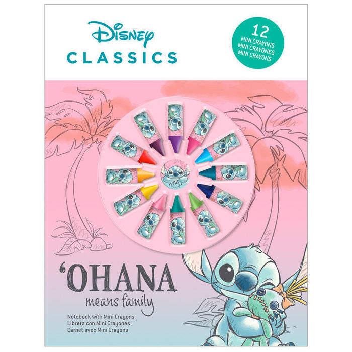 Pack De 12 Unidades - Blister Cuaderno + 12 Pinturas Stitch Disney