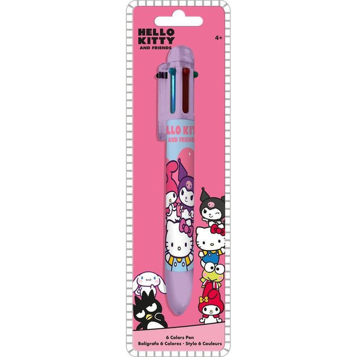 Pack De 12 Unidades - Boligrafo 6 Colores Hello Kitty And Friends