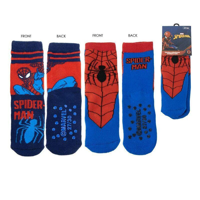 Pack De 12 Unidades - Calcetines Antideslizantes Spiderman Marvel Surtido