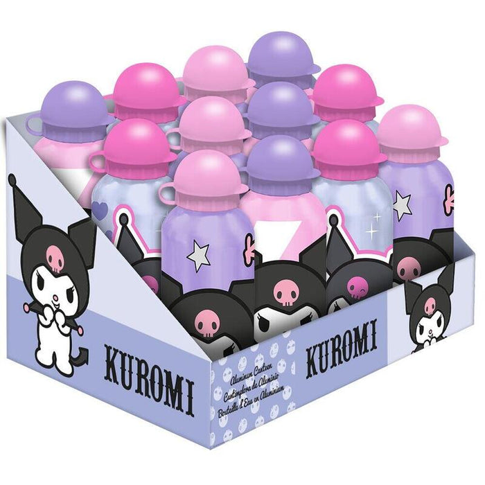 Pack De 12 Unidades - Cantimplora Aluminio Kuromi Hello Kitty 500ml Surtido