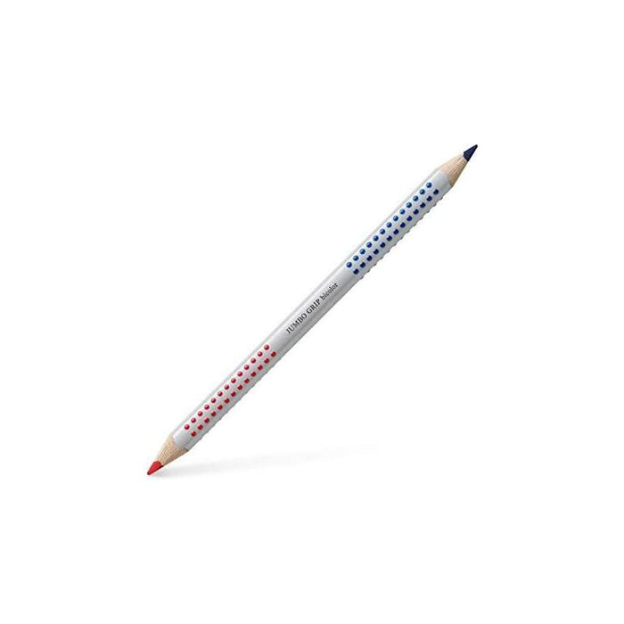 Pack De 12 Unidades Faber Castell Lápiz Jumbo Grip Doble Punta Bicolor Rojo Y Azul
