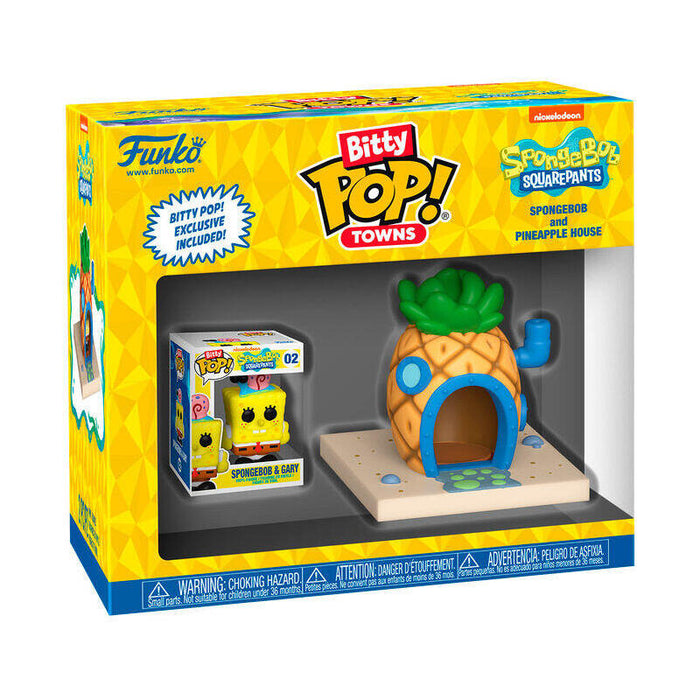 Pack De 12 Unidades - Figura Bitty Pop Town Bob Esponja - Sponge Bob At Home