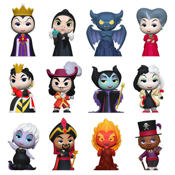 Pack De 12 Unidades - Figura Mystery Minis Disney Villains