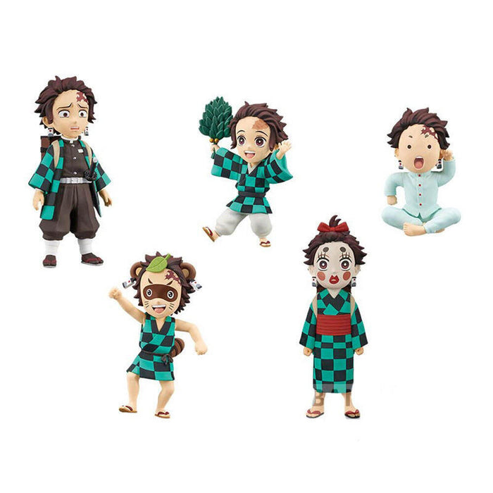 Pack De 12 Unidades - Figura Tanjiro Kamado Demon Slayer Kimetsu No Yaiba 7cm Surtido