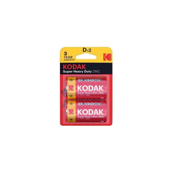 Pack De 12 Unidades Kodak Extra Heavy-Duty Pila Salina D R20 Blister*2 12 Uds