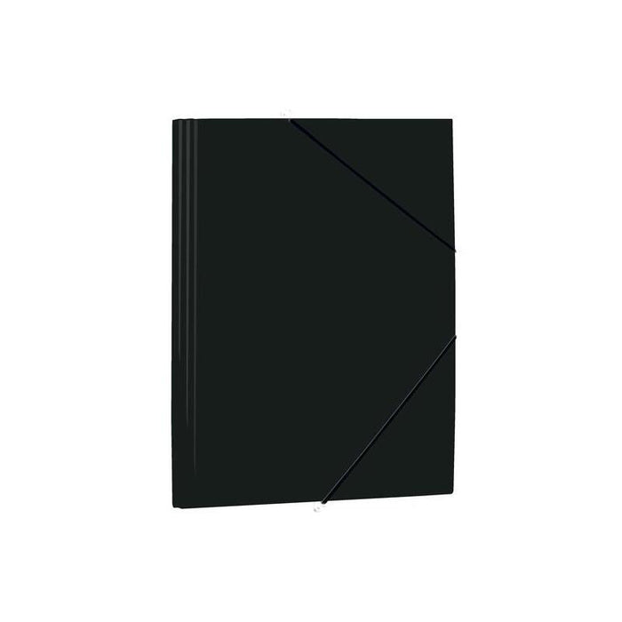 Pack De 12 Unidades Mariola Carpeta Con Gomas Y Solapas Folio Polipropileno 450 Micras Negro