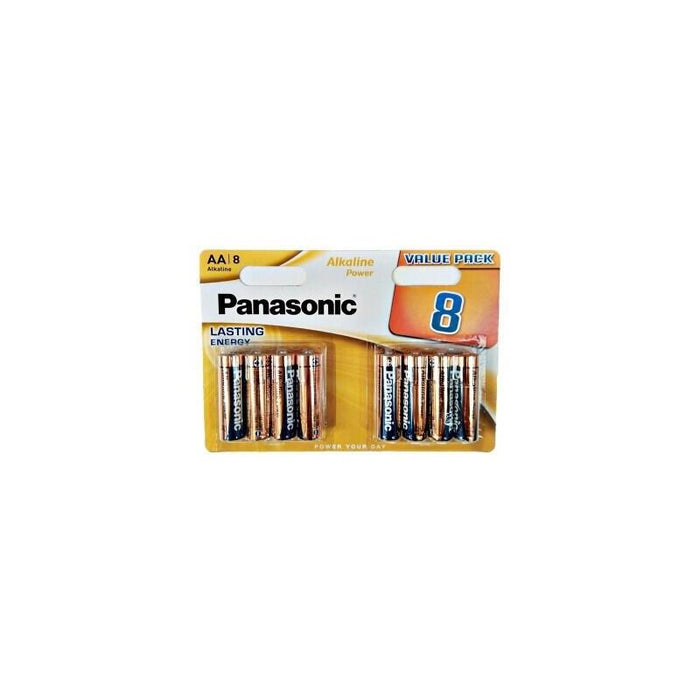 Pack De 12 Unidades Panasonic Bronze Pila Alcalina Aa Lr6 Blister*8 12 Uds
