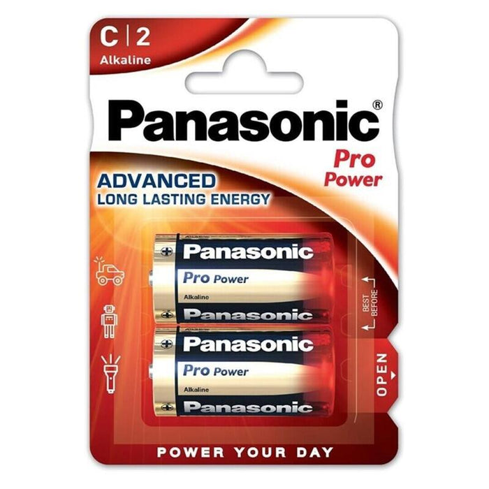 Pack De 12 Unidades Panasonic Pro Power Pila Alcalina C Lr14 Blister*2 12 Uds