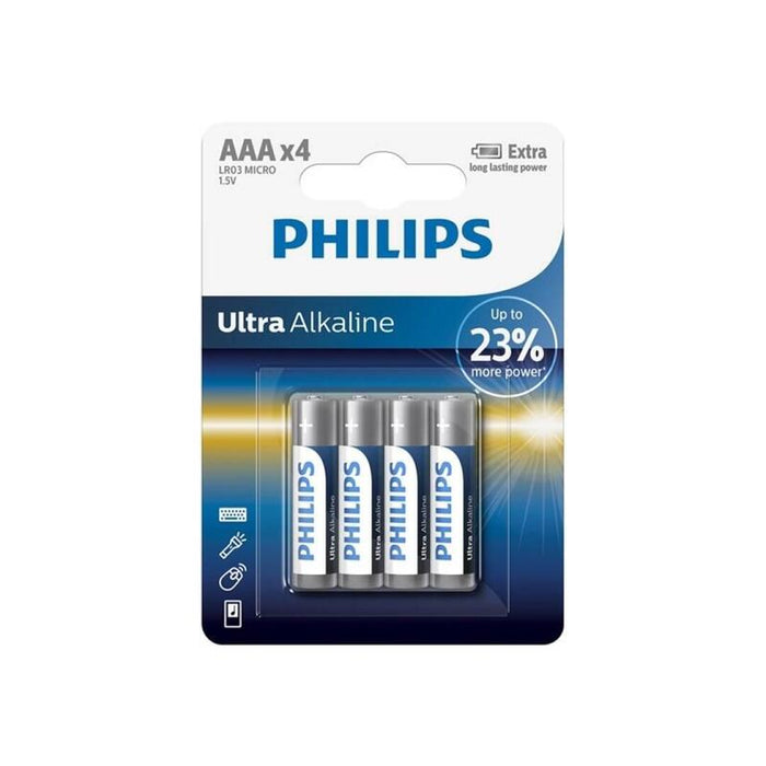 Pack De 12 Unidades Philips Ultra Alkaline Pila Aaa Lr03 Blister*4 12 Uds