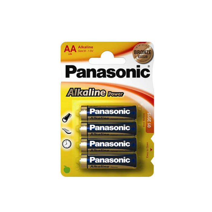 Pack De 12 Unidades - Pila Alkalina Panasonic Bronze Aa - Lr06 1,5v (Blister 4 Unid.) Ø14,5x50,5mm