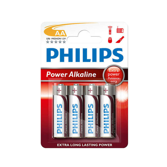 Pack De 12 Unidades - Pila Alkalina Philips Aa - Lr06 1,5v (Blister 4 Unid.) Ø14,5x50,5mm