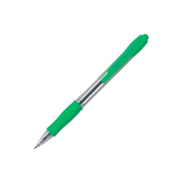 Pack De 12 Unidades Pilot Boligrafo Supergrip Verde Claro