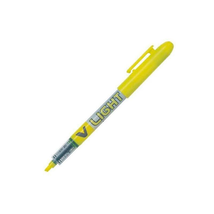 Pack De 12 Unidades Pilot Marcador Fluorescente V Light Amarillo Fluor