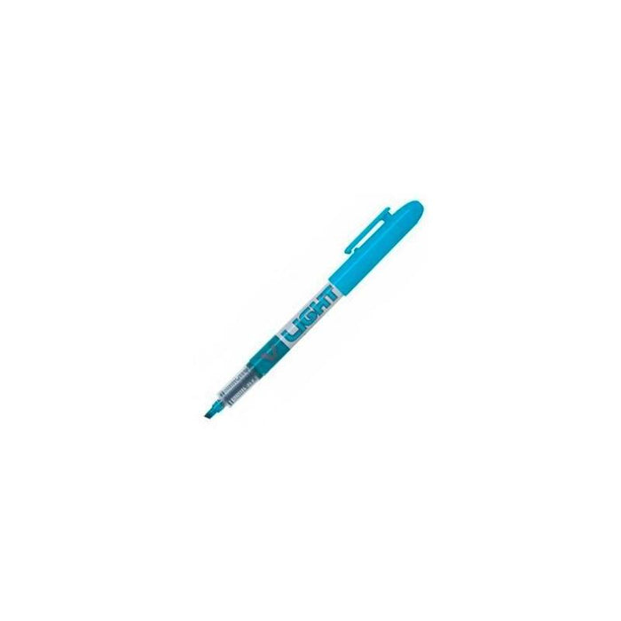 Pack De 12 Unidades Pilot Marcador Fluorescente V Light Azul Fluor