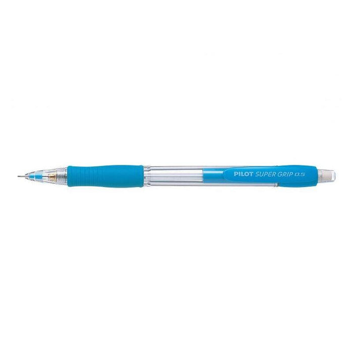 Pack De 12 Unidades Pilot Portaminas Supergrip H185 - Trazo 0.5mm - Mina Hb - Cuerpo Azul Claro