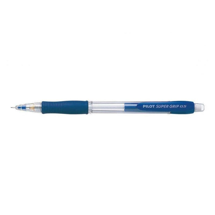 Pack De 12 Unidades Pilot Portaminas Supergrip H185 - Trazo 0.5mm - Mina Hb - Cuerpo Azul