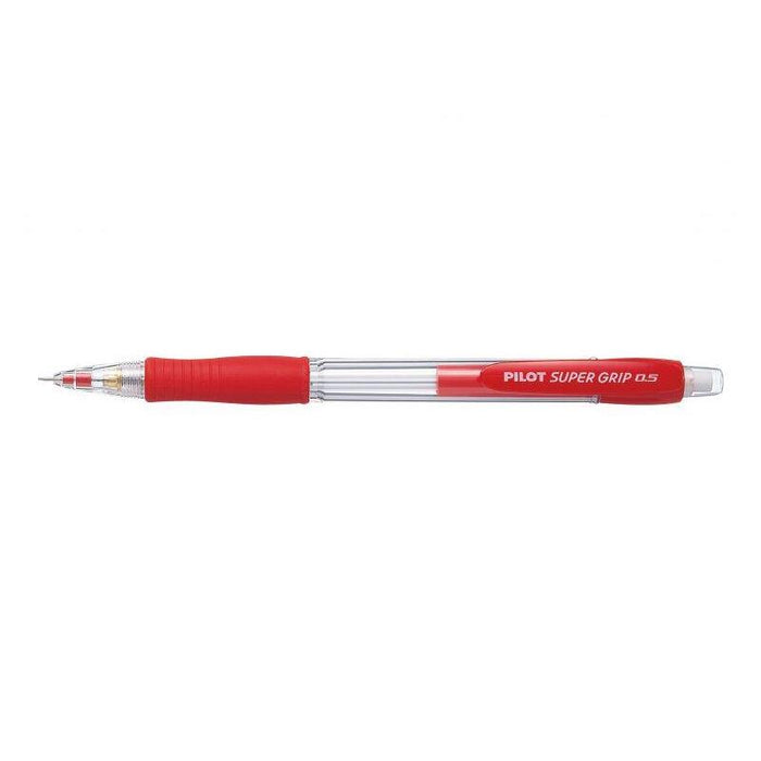 Pack De 12 Unidades Pilot Portaminas Supergrip H185 - Trazo 0.5mm - Mina Hb - Cuerpo Rojo