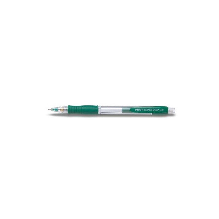 Pack De 12 Unidades Pilot Portaminas Supergrip H185 - Trazo 0.5mm - Mina Hb - Cuerpo Verde