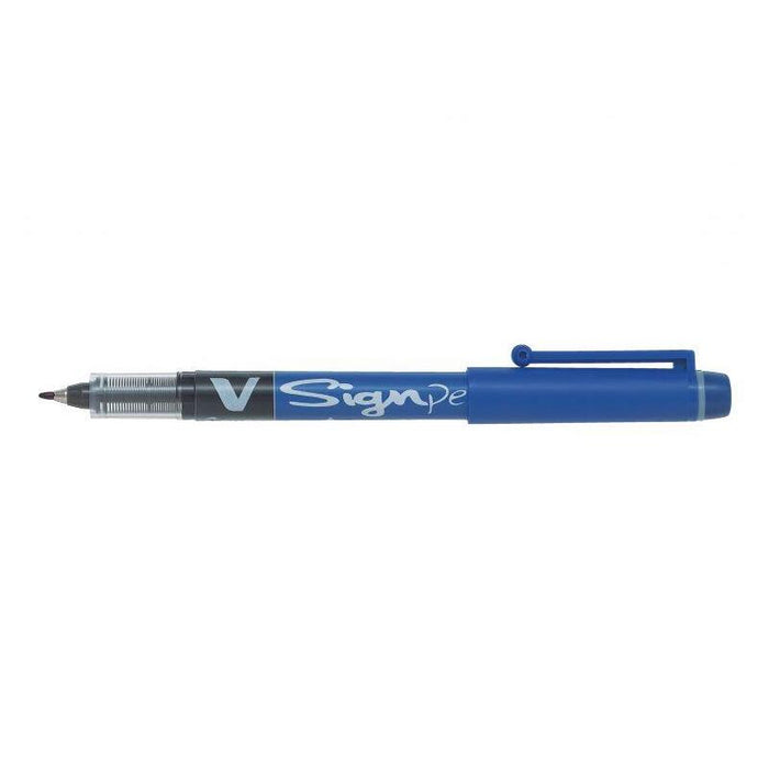 Pack De 12 Unidades Pilot Rotulador De Punta Fina V-Sign Pen - Punta Fina De 2mm - Trazo De 0.6mm - Color Azul
