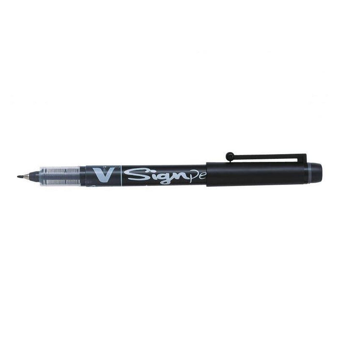 Pack De 12 Unidades Pilot Rotulador De Punta Fina V-Sign Pen - Punta Fina De 2mm - Trazo De 0.6mm - Color Negro