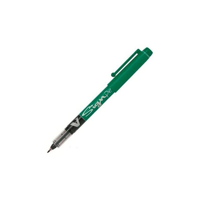 Pack De 12 Unidades Pilot Vsign Pen Trazo 0,6mm Verde