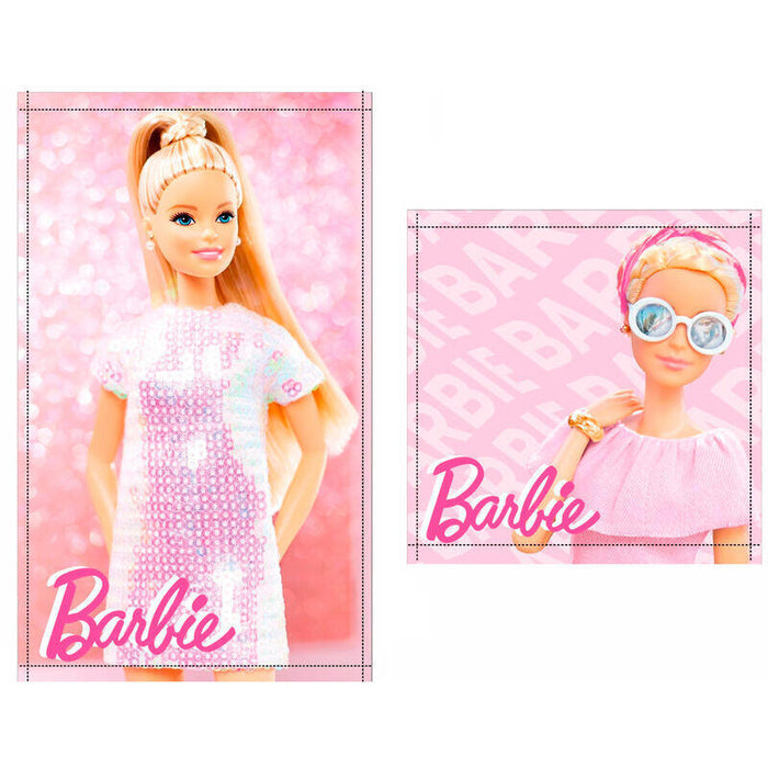 Pack De 12 Unidades - Set 2 Toallas Baño Barbie Algodon