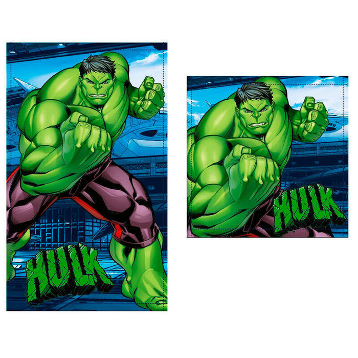 Pack De 12 Unidades - Set 2 Toallas Baño Hulk Marvel Algodon
