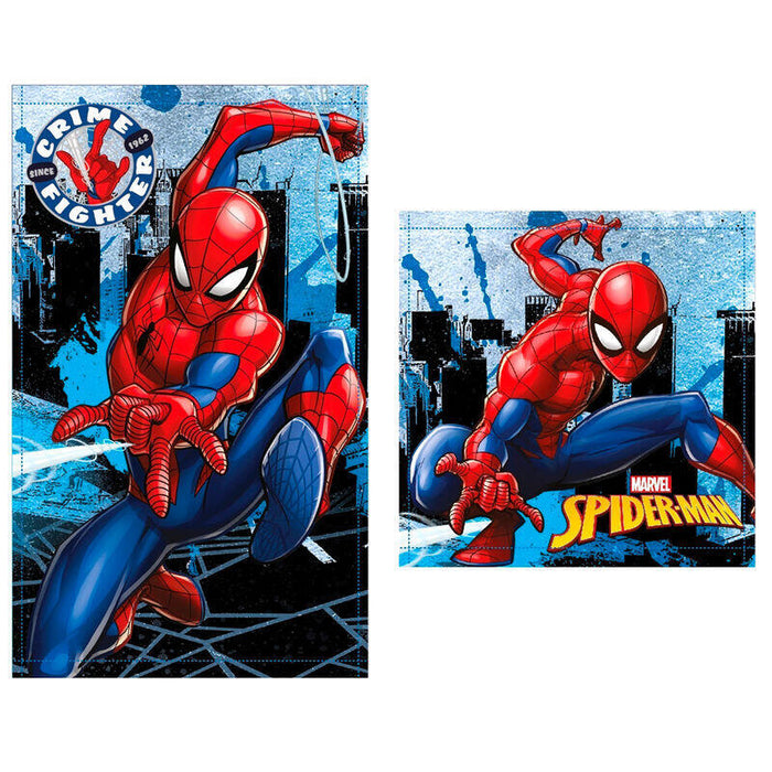 Pack De 12 Unidades - Set 2 Toallas Baño Spiderman Marvel Algodon