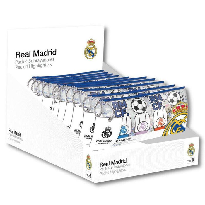 Pack De 12 Unidades - Set 4 Subrayadores Real Madrid Surtido
