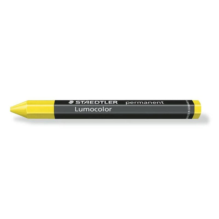 Pack De 12 Unidades Staedtler Lumocolor Permanent Omnigraph 236 Cera Permanente Hexagonal - Resistente Al Agua - Diametro 12mm Aprox - Color Amarillo