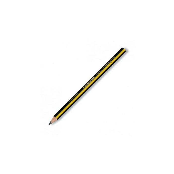 Pack De 12 Unidades Staedtler Noris 119 Jumbo Lapiz De Grafito Triangular - Mina Hb2 Ultrarresistente De 4mm - Madera De Bosques Sostenibles