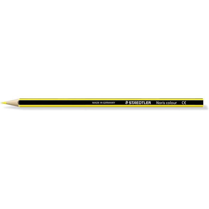 Pack De 12 Unidades Staedtler Noris Colour 185 Lapiz Hexagonal De Color - Resistencia A La Rotura - Material Wopex - Color Amarillo Claro