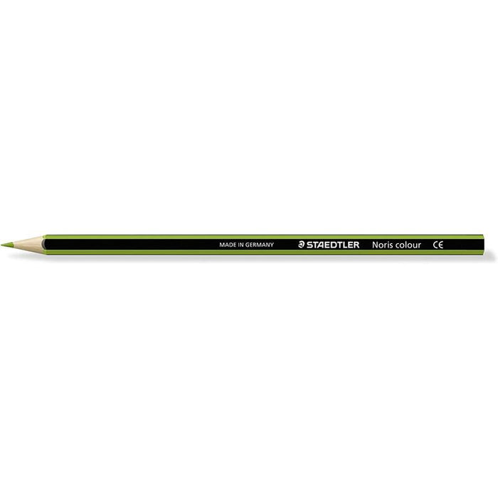 Pack De 12 Unidades Staedtler Noris Colour 185 Lapiz Hexagonal De Color - Resistencia A La Rotura - Material Wopex - Color Verde Claro