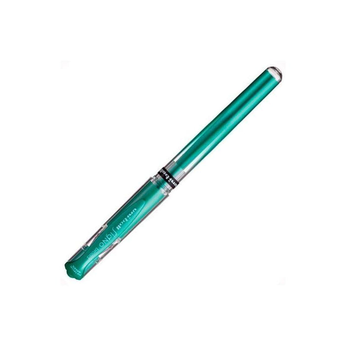 Pack De 12 Unidades Uniball Rollerball Signo Broad Um-153 1.0mm Verde Metálico