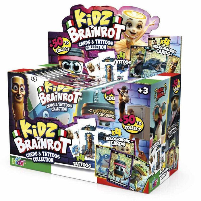 Pack De 15 Unidades - Sobre Cartas + Tattos Italian Brainrot Surtido