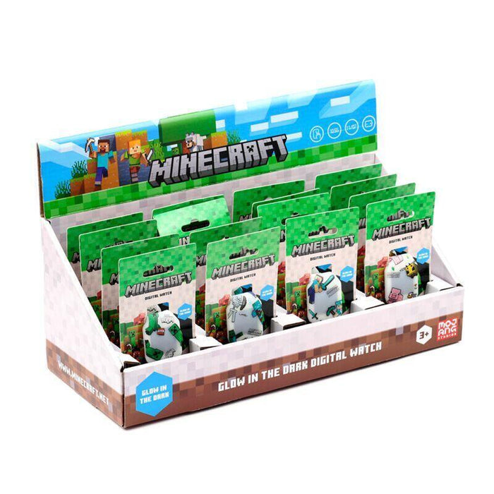 Pack De 16 Unidades Reloj Digital Silicona Minecraft Surtido