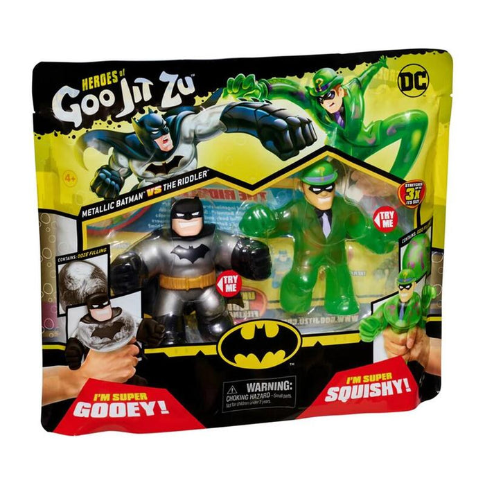 Pack De 2 Figuras Bandai Goo Jit Zu Dc Héroes Batman Vs The Riddler